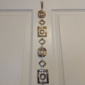 ⏺️ Gold Silver Chico's Geometric Waist Belt ⏺️